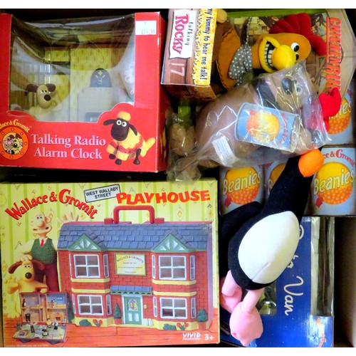 159 - WALLACE & GROMIT related items 20 approx. to include: Alarm Clocks, Play House, Soft Toys, Talking R... 