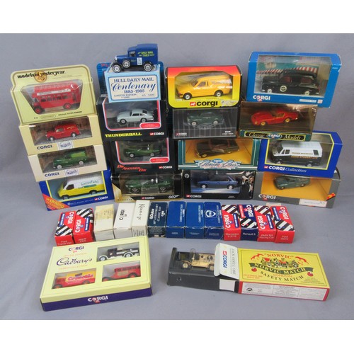 375 - CORGI CARS & VANS to include 4x James Bond, 01903 Morris Minor, 13x Cameo & Juniors plus Matchbox Co... 