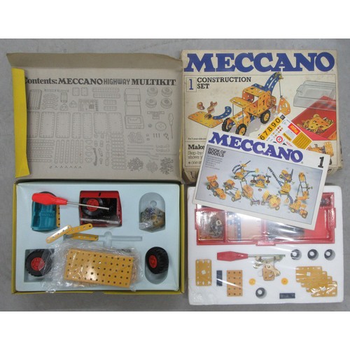 380 - MECCANO UNUSED KITS to include Construction No.1 (factory shrink wrapped contents), Highway Construc... 