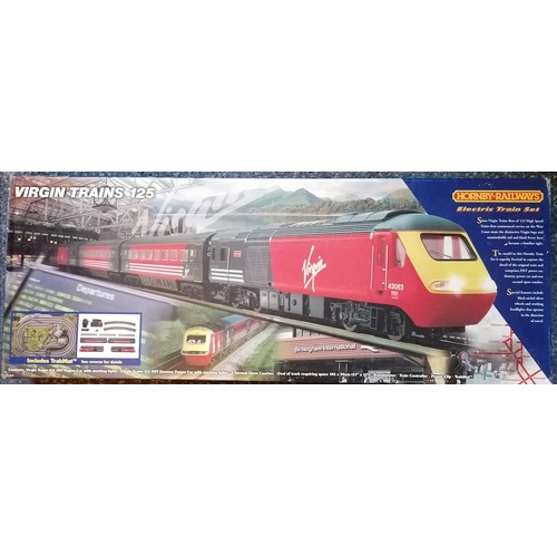 330 - HORNBY 00 Gauge Virgin 125 Train Set No.R1011, comprising Virgin HST Power Car, Dummy Power Car both... 