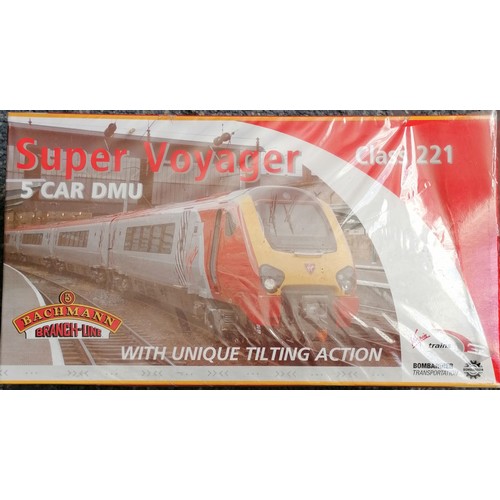 343 - BACHMANN 00 Gauge Virgin Super Voyager Class 221 5car DMU set comprising 5 car tilting set 221 101 “... 