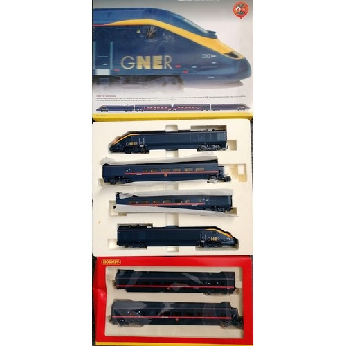 342 - HORNBY 00 Gauge GNER The White Rose, 2 boxes comprising 6 car Class 373 articulated set as introduce... 