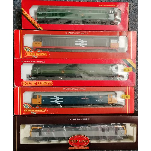 350 - HORNBY 00 Gauge Diesel & Electric Locomotives comprising Top Link Class 92 No 92026 Britten, grey/gr... 