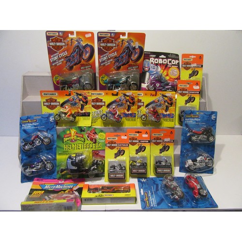 296 - MATCHBOX HARLEY DAVIDSON Motorbike Models plus Micro Machines ‘Rockets of the Road’, 3x Chad Valley ... 