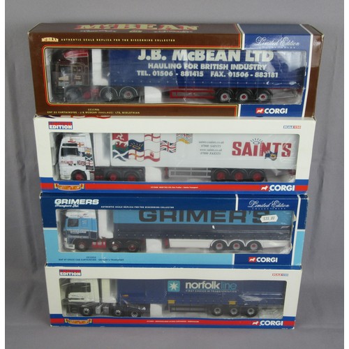 331 - CORGI 1:50TH TRUCKS to include CC11906 ‘JB McBean (Haulage) Ltd’, CC13212 ‘Grimers Transport’, CC134... 