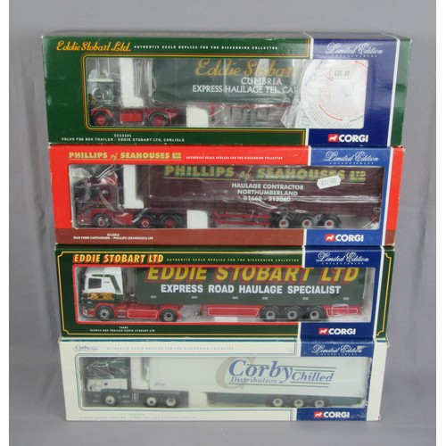 332 - CORGI 1:50TH TRUCKS to include CC12216 ‘Corby Chilled Distribution Ltd’, CC12012 ‘Philips (Seahouses... 