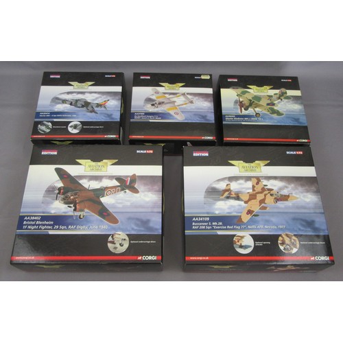 344 - CORGI AVIATION ARCHIEVE to include AA36205 Gloster Gladiator, AA37305 De Havilland Vampire, AA32414 ... 