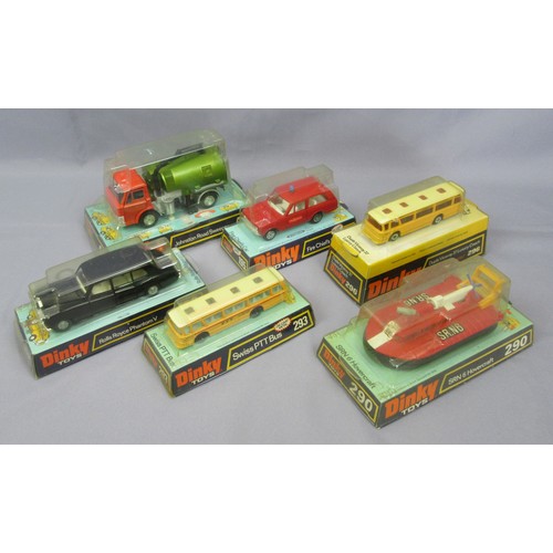 354 - DINKY TOYS to include 451 Johnston Road Sweeper, 290 SRN6 Hovercraft, 152 Rolls Royce phantom V, 195... 