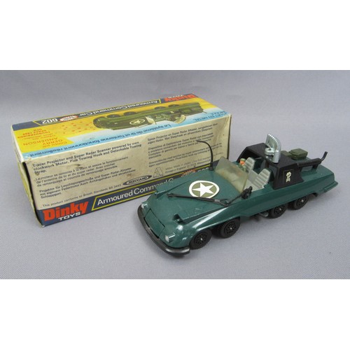 355 - DINKY TOYS 602 ‘Gerry Andersons’ Armoured Command Car. Very Near Mint in an Excellent Box.