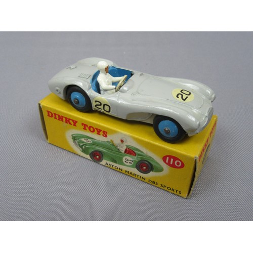 357 - DINKY TOYS 110 Aston Martin DB3 Sports Car. Near Mint Plus in a Near Mint Box.