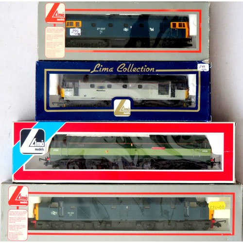17 - LIMA 00 gauge Diesel Locos comprising: Class 40 No. 40126 BR blue, Co-Co “Star of the East” No. D150... 