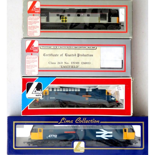 21 - LIMA 00 gauge Diesel Locos comprising: Class 47 “Lady Diana Spencer” No. 47712” BR blue, Class 33 “T... 
