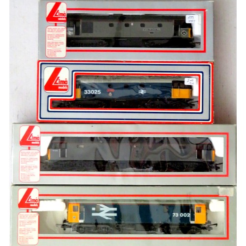 26 - LIMA 00 gauge Diesel Locos comprising: Class 73 No. 73002 BR blue, Class 47 No. 47315 grey, Class 33... 