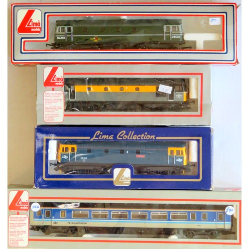 64 - LIMA 00 gauge Diesel Locos comprising: 205050A1 Sprinter No. 57443 blue and grey, 205030A3 Class 33 ... 