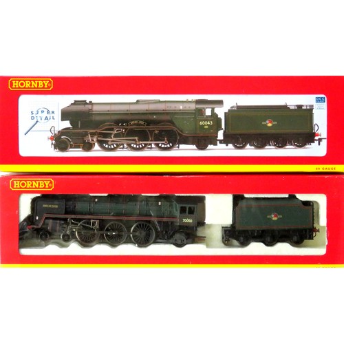 69 - HORNBY (China) 00 gauge Steam Locos comprising: R2966 Class A3 4-6-2 “Brown Jack” Loco and Tender No... 