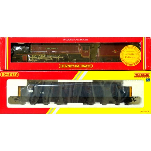 71 - HORNBY 00 gauge Steam and Diesel Locos comprising: R2938 BR Class 40 No. 40152 BR blue. Near Mint in... 