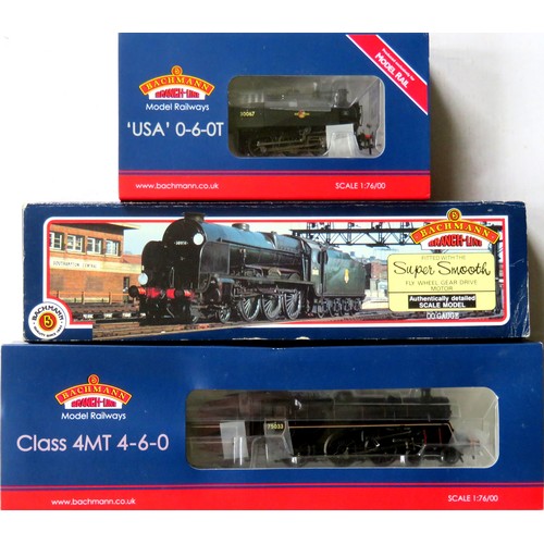 87 - BACHMANN 00 gauge Steam Locos comprising: 31-118 Standard Class 4MT 4-6-0 Loco and BR2 Tender No. 75... 