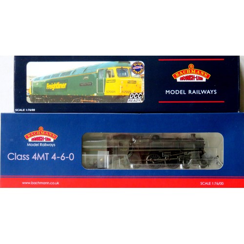 88 - BACHMANN 00 gauge Steam and Diesel locos comprising: 31-115 Standard Class 4MT 4-6-0 Loco and BR2 Te... 