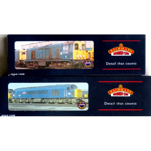 137 - BACHMANN 00 gauge Diesel Locos comprising: 32-701 Class 46 Loco No. 46053 BR blue, plus 32-027 Class... 