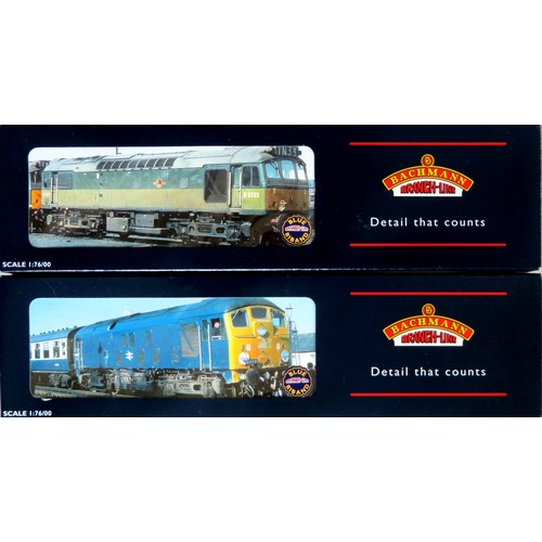 273 - BACHMANN 00 gauge Diesel Locos comprising: 32-410 Class 25/2 Diesel Loco No. 25087 BR blue, plus 32-... 