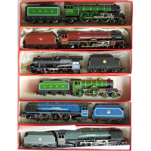 283 - HORNBY 00 gauge Steam Locos comprising: 4-6-2 “City of Hereford” Loco and Tender No. 46255 BR lined ... 