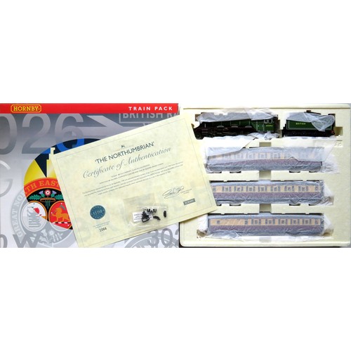 303 - HORNBY (China) 00 gauge R2363 “The Northumbrian” Train Pack containing: Class A3 4-6-2 “Fairway” Loc... 