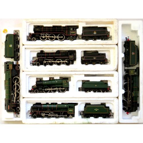 326 - BACHMANN / MAINLINE / AIRFIX 00 gauge Steam Locos comprising: Bachmann 2-6-0 No. 5355 GWR green, 4-6... 