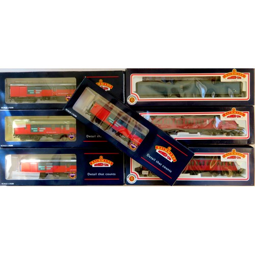 334 - BACHMANN 00 gauge 7 x Rolling Stock comprising: 34-652 Thompson BG Full Brake BR blue, 2 x 39-201 BR... 