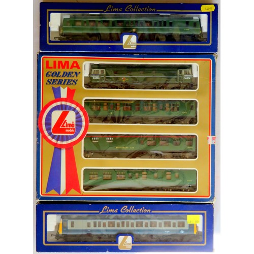 347 - LIMA 00 gauge Golden Series Train Pack 109735G containing: Bo-Bo Diesel Loco No. D6506 BR green with... 