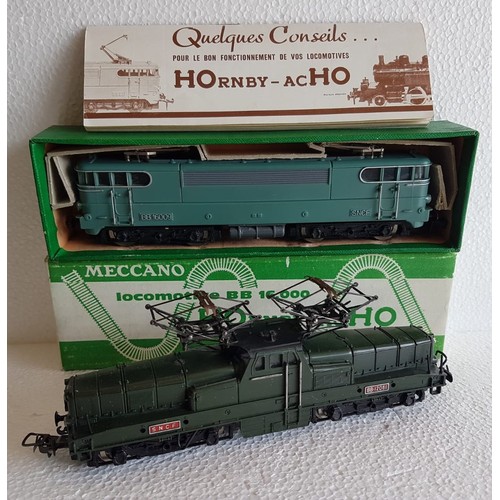 65 - HORNBY ACHO SNCF Electric Locos. BB16009, 638 Exc/Mint/Boxed with instructions, BB-12061 Centre Cab ... 