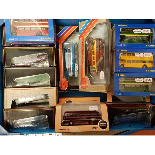 75 - EFE / OXFORD / B-T Models, Buses and Coaches, various liveries. Ex Shop Stock. (17) Mint/Boxed