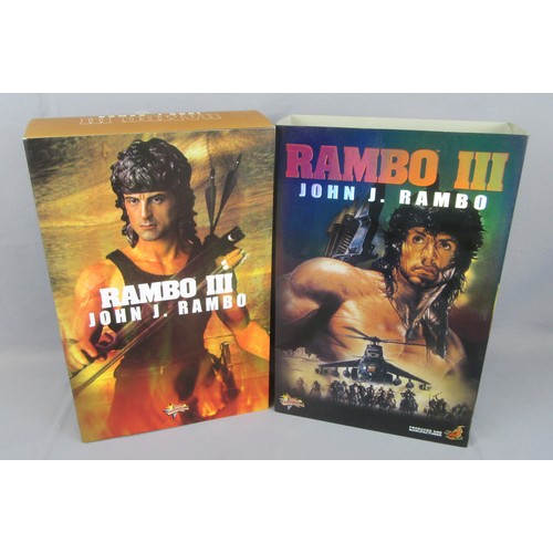 132 - HOT TOYS MMS35 John Rambo ‘Rambo III’ 12’’ action figure. Mint in a Very Near Mint Box.