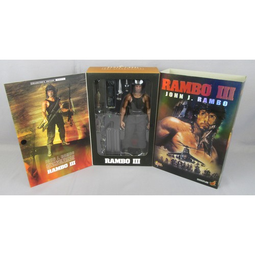 132 - HOT TOYS MMS35 John Rambo ‘Rambo III’ 12’’ action figure. Mint in a Very Near Mint Box.