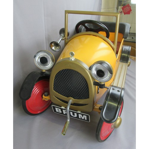 201 - ‘BRUM’ PEDEL CAR – measures 3ft long, 16’’ wide, 20’’ high. Full working order – comes with one spar... 