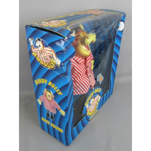 208 - BULLEYE’S BENDY BULLY with sound in original box.