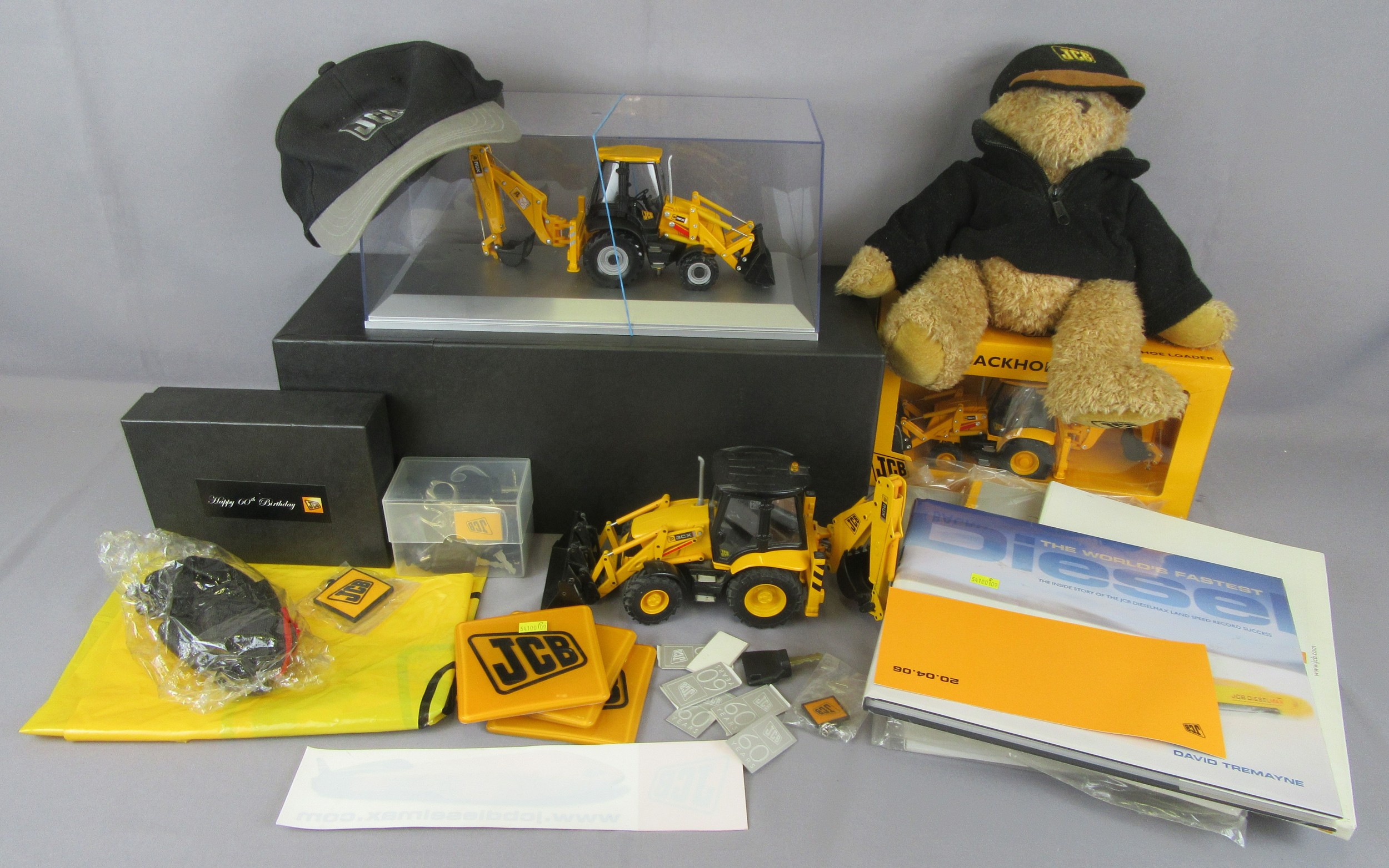 JCB Limited Edition Model in Case, Britain’s and Joel Backhoe JCB