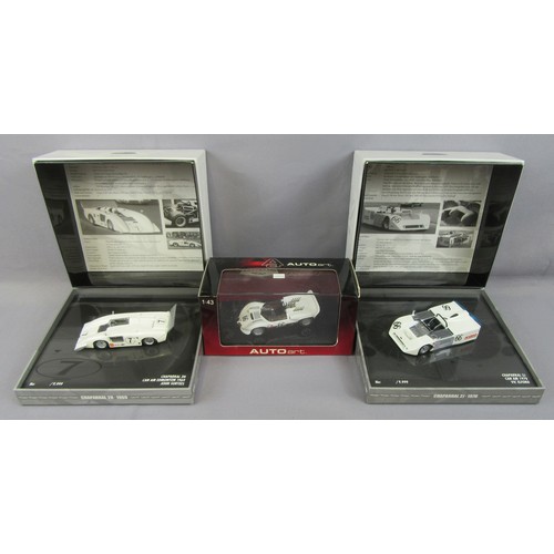 274 - MINICHAMPS / AUTOART 1/43 Chaparral models to include 1969 Chaparral 2H, 1970 Chaparral 2J and 1965 ... 