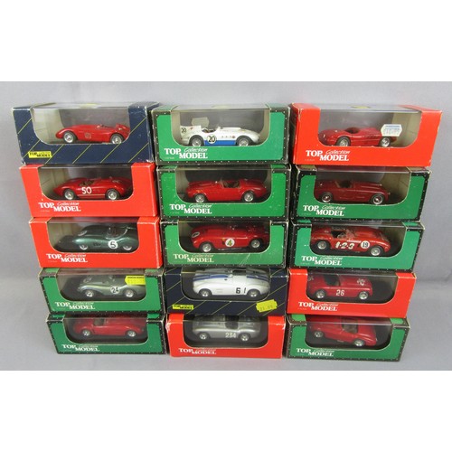 275 - TOP MODEL COLLECTION 1/43 Group of 13 Ferrari and 2 Aston Martin. Near Mint to Mint in Excellent Plu... 