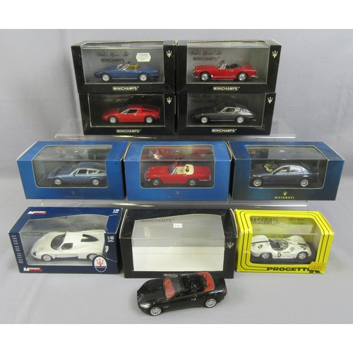 283 - MASERATI 1/43 Group to include IXO Collection - Mistral, Quattroporte, Khamsin, Progetto K - Tipo 60... 