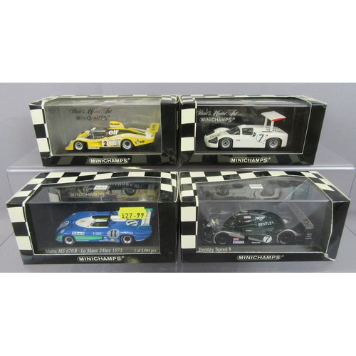 288 - MINICHAMPS 1/43 Le Mans Race Cars to include Bentley Speed 6, Chaparral 2f, Matra MS 670B and Renaul... 