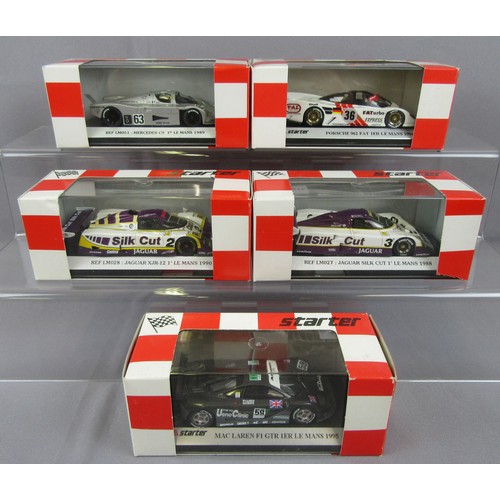 289 - STARTER 1/43 Le Mans Race Cars to include Jaguar Silkcut, McLaren F1 GTR, Mercedes C9, Porsche 962, ... 