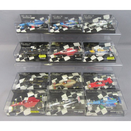 301 - MINICHAMPS 1/43 Formula 1 Collection. Near Mint to Mint in Near Mint Plus Boxes. (12)