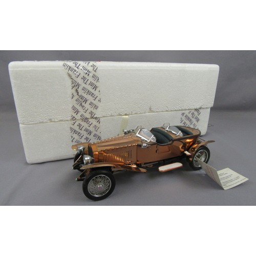 310 - FRANKILN MINT 1/24th scale 1921 Rolls Royce Silver Ghost in copper. Near Mint to Mint in an Excellen... 