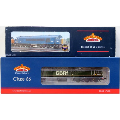 402 - BACHMANN 00 Gauge Diesel Locos comprising: 32-983 Class 66 “Evening Star” Loco No. 66779 in GBRF liv... 