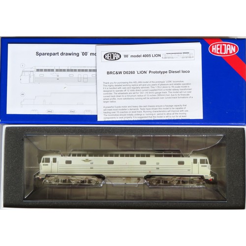 408 - HELJAN 00 Gauge 4005 Prototype Diesel Loco “Lion” No. D0260 BRC&W white weathered edition (additiona... 