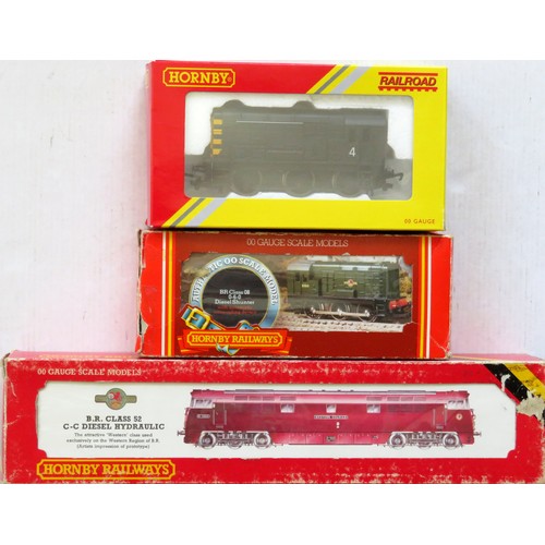 418 - HORNBY 00 Gauge Diesel Locos comprising: R352 Class 52 Co-Co “Western Courier” No. D1062 BR maroon. ... 