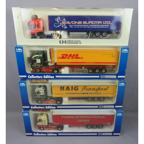 350 - UNIVERSAL HOBBIES 1/50 Trucks to include 5641 Haig Transport, 5638 Fords Transport, UH5640A David Ha... 