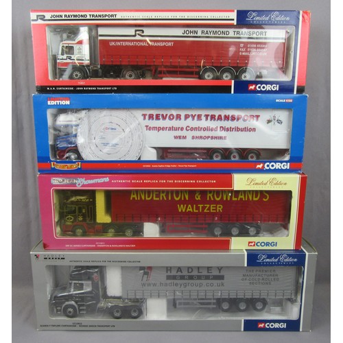 355 - CORGI 1/50 CC12812 Scania Topline Curtainside ‘George Green Transport Ltd’, CC11911 ERF EC Curtainsi... 