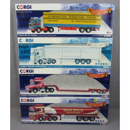 361 - CORGI 1/50 Haulers of Renown CC13759 Scania Tanker ‘Wilson McCurdy’, CC12838 Scania Nooteboom Low Lo... 