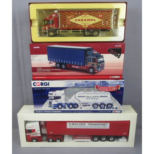 365 - CORGI 1/50 Haulers of Renown CC13760 Scania Topline Feldbinder ‘McCann Haulage’, CC13526 Volvo FM Cu... 